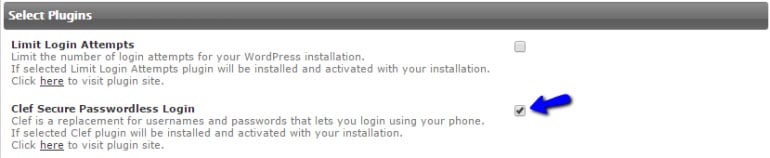 Ne Option to Enable Clef with Each new WordPress