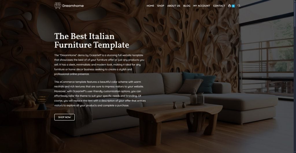 FastComet WordPress Website Types OceanWP Example