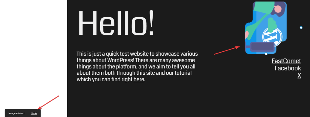 FastComet WordPress 6.8 Edit Undo